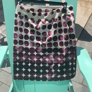 Skirt-Maroon and white polkadots